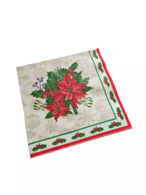 Guardanapo Estampado Para Decoupage E Artesanatos - 33x33cm Estampa De Natal