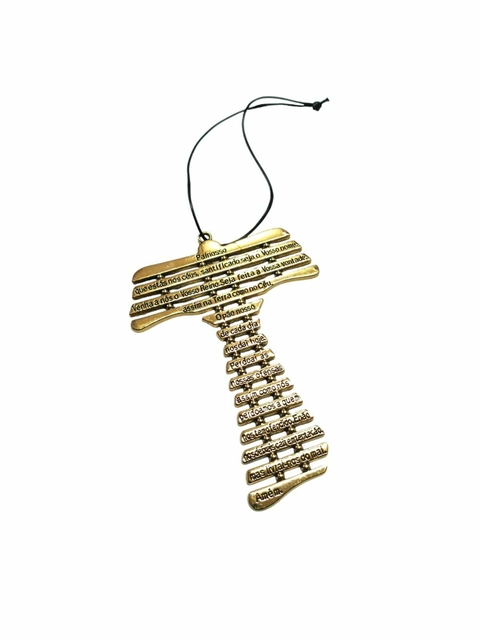 Enfeite Decorativo Metal Religioso Oração Do Pai Nosso - 10,5 X 8 Cm.