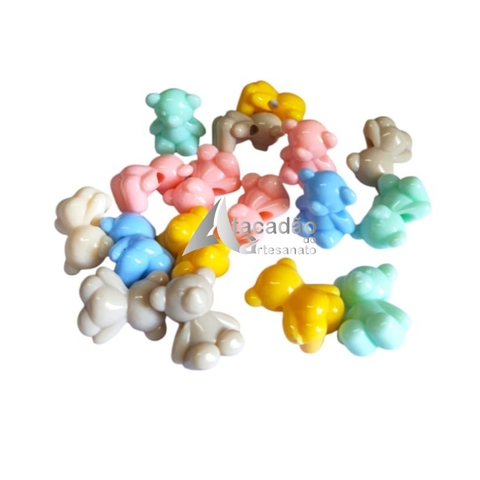 Mini Ursinho Passante Para Bijuterias E Lembranças - Cores Sortidas Candy Colors