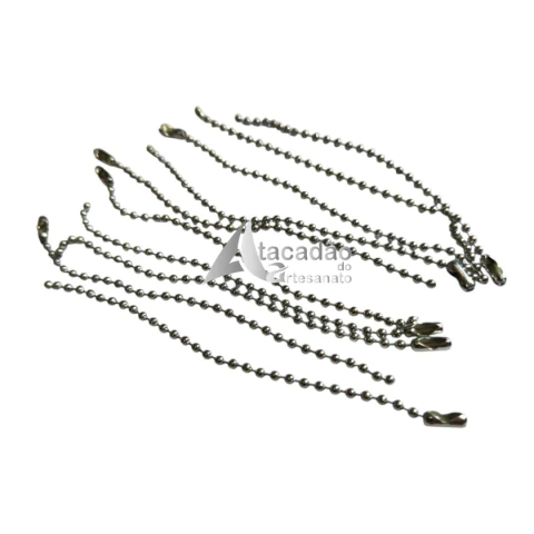 Corrente De Bolinha Níquel Para Chaveiros Bijuterias E Lembranças 9,5x2mm
