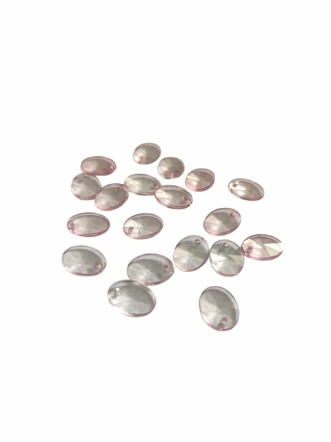 Pingente De Acrílico 20mm Rosa Claro Cor Com Furo Passante