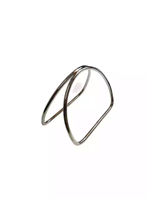 Par De Alças Meia Lua Para Bolsas 11,7 x 9 cm - Prata