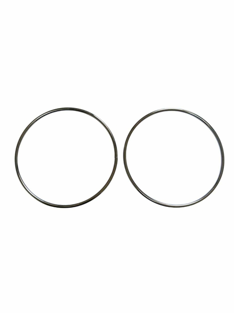 Par De Alças Redondas Para Bolsas 11 cm - Prata - Em Ferro