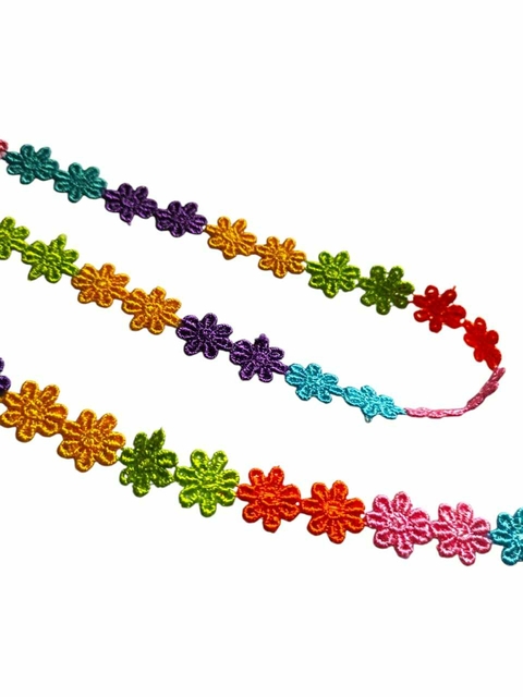 Guipir Pequeno 15mm Colorido - 5MT - Para Carnaval, Customizações E Artesanatos