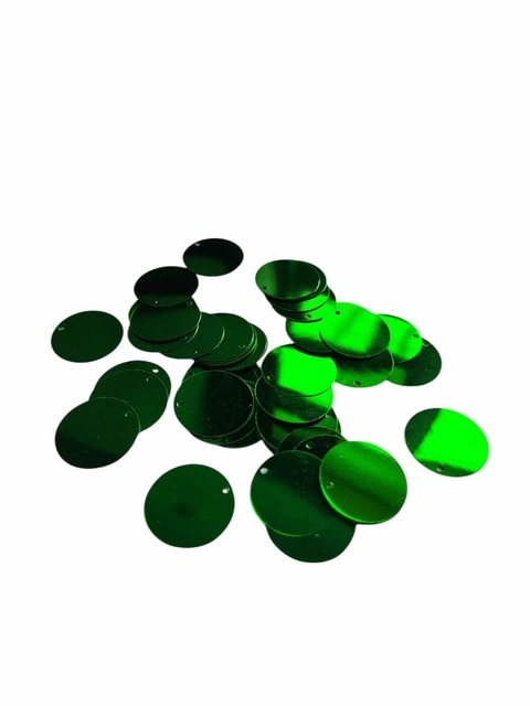 Lantejoula Com Furo Metalizada Verde - 25 Gramas - Para Artesanatos E Carnaval - comprar online