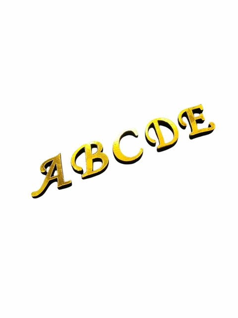 Letra De MDF Com Acrílico Dourado 2cm (espessura de 3 mm) - comprar online
