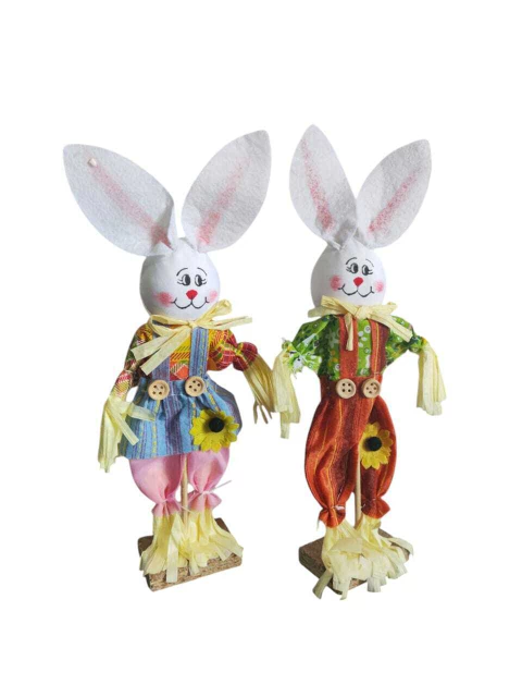 Coelho Decorativo De Palha 1 Unidade - Para Decoração De Páscoa E Festas - comprar online