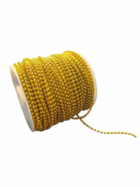 Manta Cordão De Pérola 3mm. Dourado - 5 Metros - comprar online