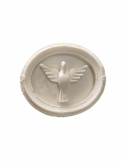Moldura Com Pombo Espírito Santo Em Resina 9,5 x 8 cm - comprar online