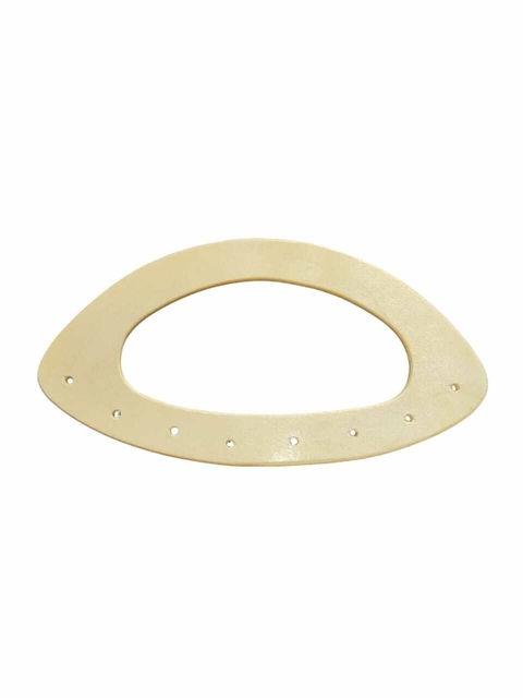 Par De Alças De Madeira Para Bolsas - 21x11cm - Cor Bege - 2 Unidades - comprar online