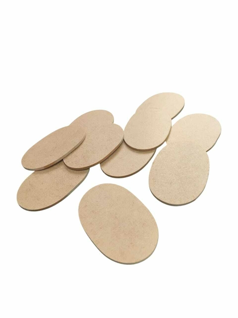 Tag Plaquinha Arredondada Em MDF Cru 6,8cm x 4,5cm 10 Unidades - Para Lembranças E Artesanatos - comprar online