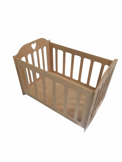Berço De Balanço Em Mdf 59x39x44cm Para Boneca E Bebê Reborn