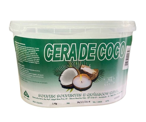 Cera De Coco Para Velas Artesanais 100% Vegetal Vegana 1kg.