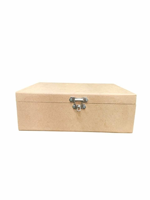 Caixa De MDF Com Tampa De Fecho 6 Divisórias 22x17x7cm - Para Chá E Jóias - comprar online