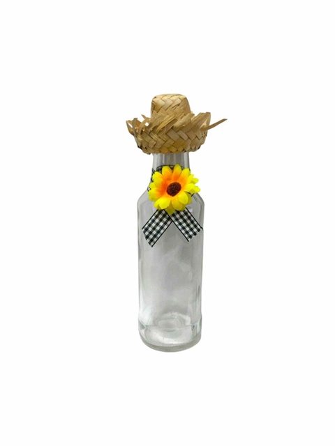 Garrafinha De Vidro 60ml Decorada Festa Junina Quermesse - 4 Peças - comprar online