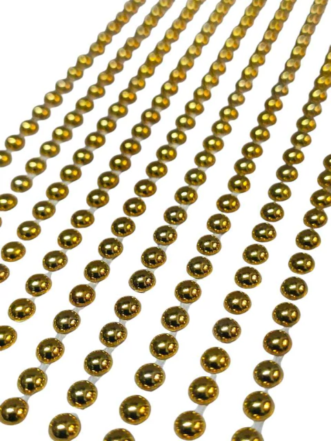 Cartela Pérola Dourada Brilhante 5mm. Adesivo - 280 Unidades Na Cartela - comprar online