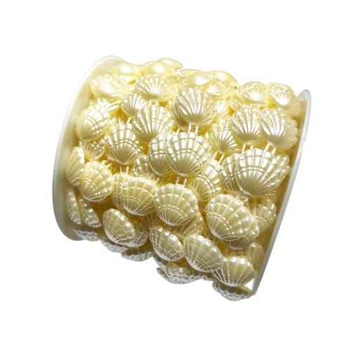 Cordão De Conchas Peroladas ABS Para Artesanatos - 1 Metro - comprar online