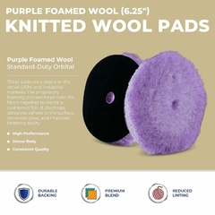 Lake Country Pad Cordero 6 Pulgadas Purple Foamed Wool en internet