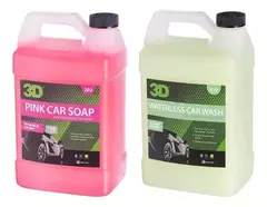 Kit 3d Lavado Auto Shampoo Pink Car Soap + Waterless Galon
