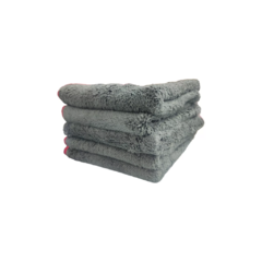 Paño Microfibra 40x40 Cm Gris Borde Rojo