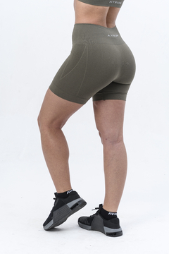 Calza Corta Seamless Vitality (verde oliva) - comprar online