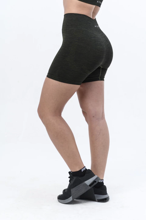 Calza corta seamless Power (verde militar) - comprar online