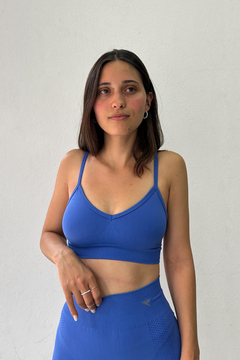 Top seamless Elevate (azul índigo) - comprar online