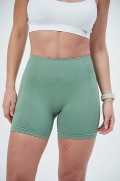 Calza corta seamless Elevate (verde acqua) en internet