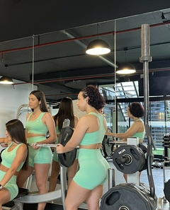 Top seamless gymfit VERDE AGUA