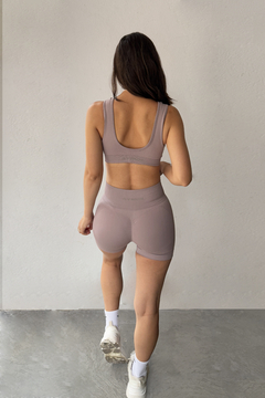 Calza corta seamless BALANCE (lila tostado) - tienda online