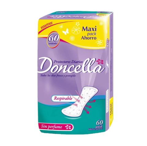Doncella Protector Diario Respirable Sin Deo x 60 Unid