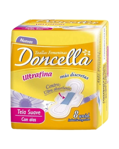Doncella Toalla Ultrafina c/alas Sin Deo x 8 Unid