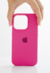 Capinha iPhone 14 Silicone Aveludado - Fúcsia