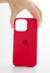 Capinha iPhone 15 Silicone Aveludado - Marsala