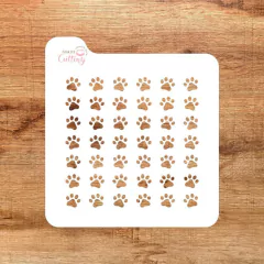 STENCIL HUELLAS PERROS