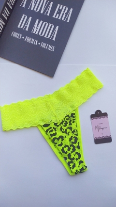 CALCINHA FIO KLÊNIO - ONÇA VERDE NEON - comprar online