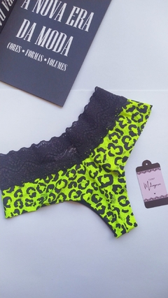 CALCINHA LÍVIA - ONÇA VERDE NEON - comprar online