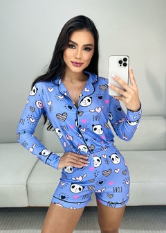 Pijama Americano Manga Comprida - Panda - comprar online