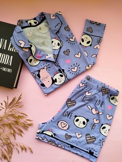 Pijama Americano Manga Comprida - Panda