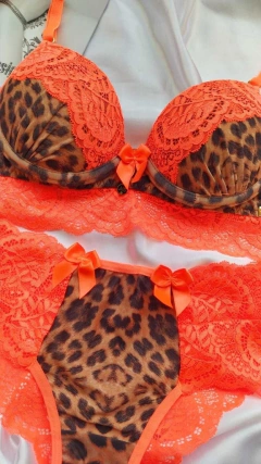 CONJUNTO ANIMAL PRINT - LARANJA - comprar online