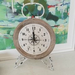 Reloj de Mesa Madera y Metal 32cm en internet