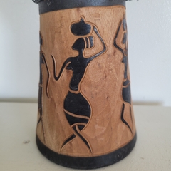 Tambor Decorativo Afrikanni Negro 31cm - ADRIANA MENDEZ HOME