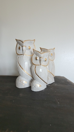 Familia de Buhitos blanco wash con bordes dorados. - comprar online