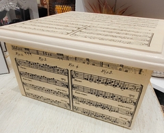 Caja de madera para té Music en internet