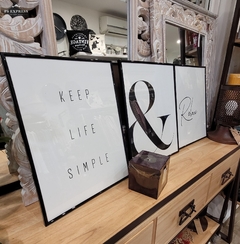 Trio Keep life simple & Relax 40x30cm - comprar online