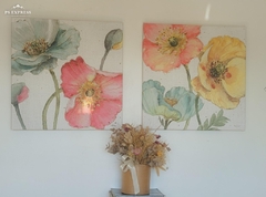 Bastidor en Tela "Amapolas" II - 60x60cm - tienda online