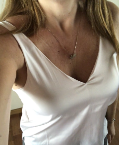 Musculosa Satén bretel grueso - comprar online