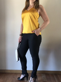 Musculosa Satén bretel grueso - comprar online