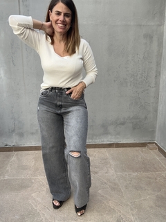 Jean Wide Leg Rigido Polo - Me Amare Indumentarias