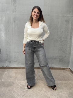 Jean Wide Leg Rigido Polo